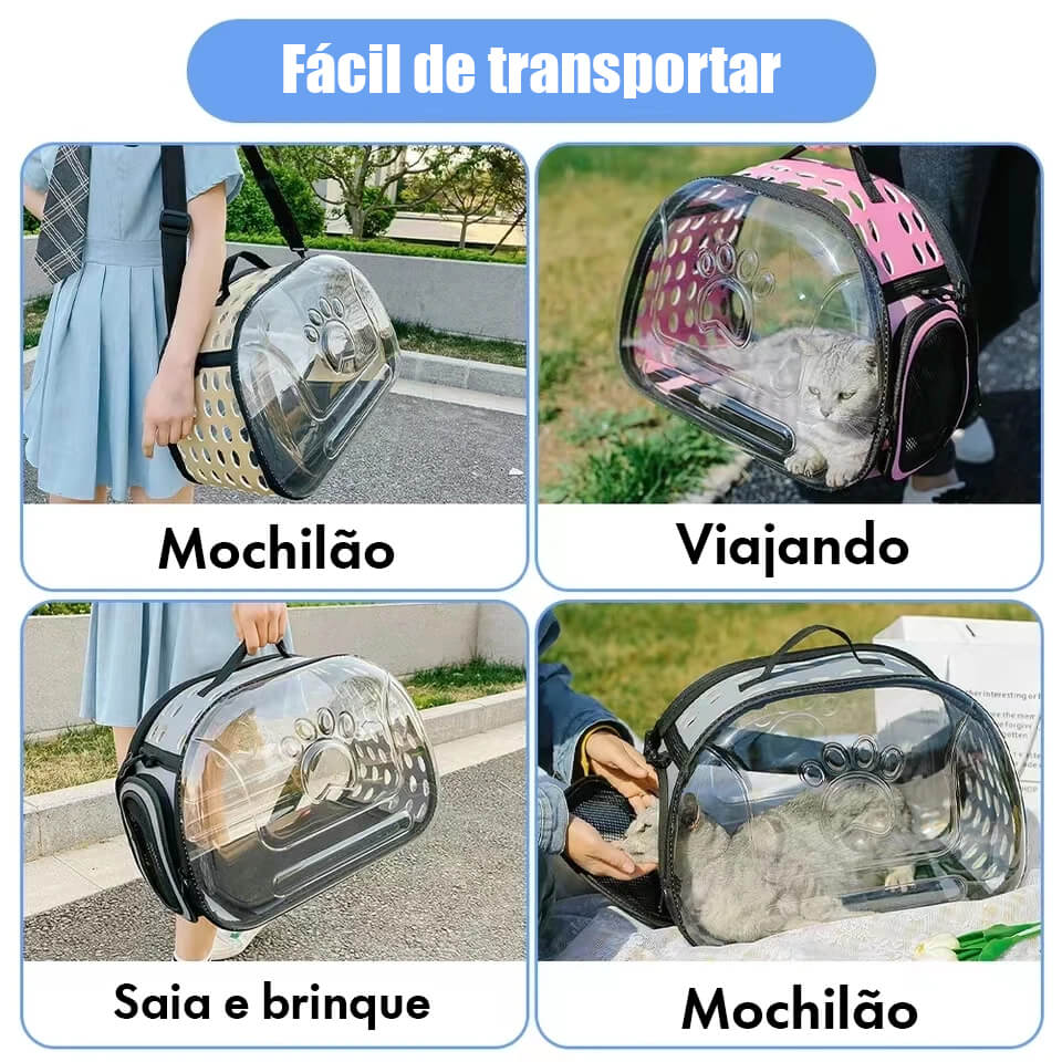 Mala de Transporte para Gatos Respirável - Rei Gato©