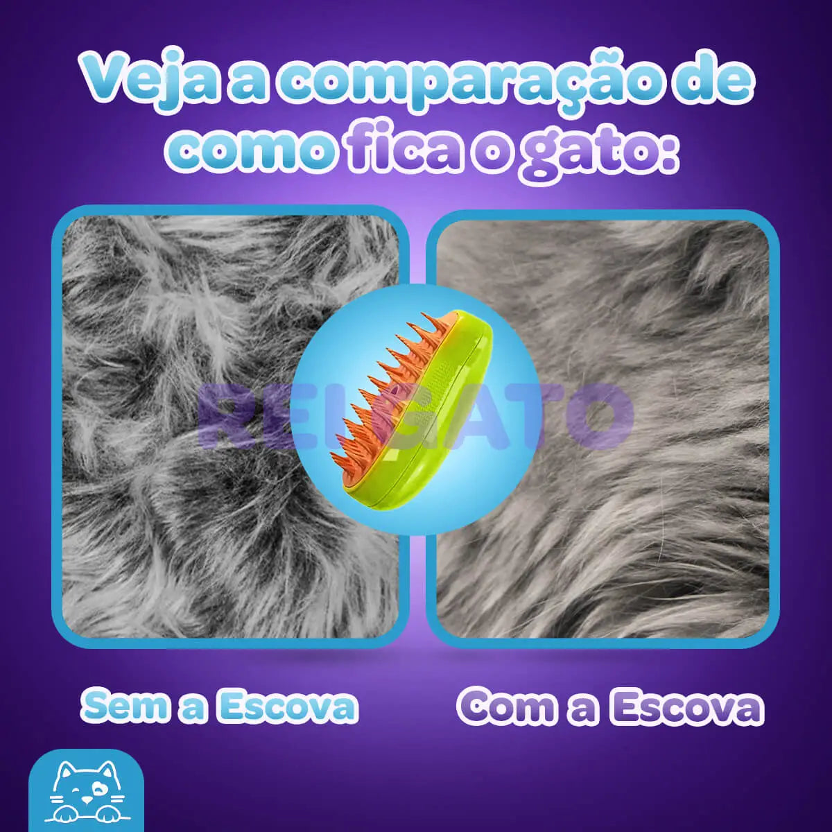 Escova Spa® de Gato 3 em 1 para Banho