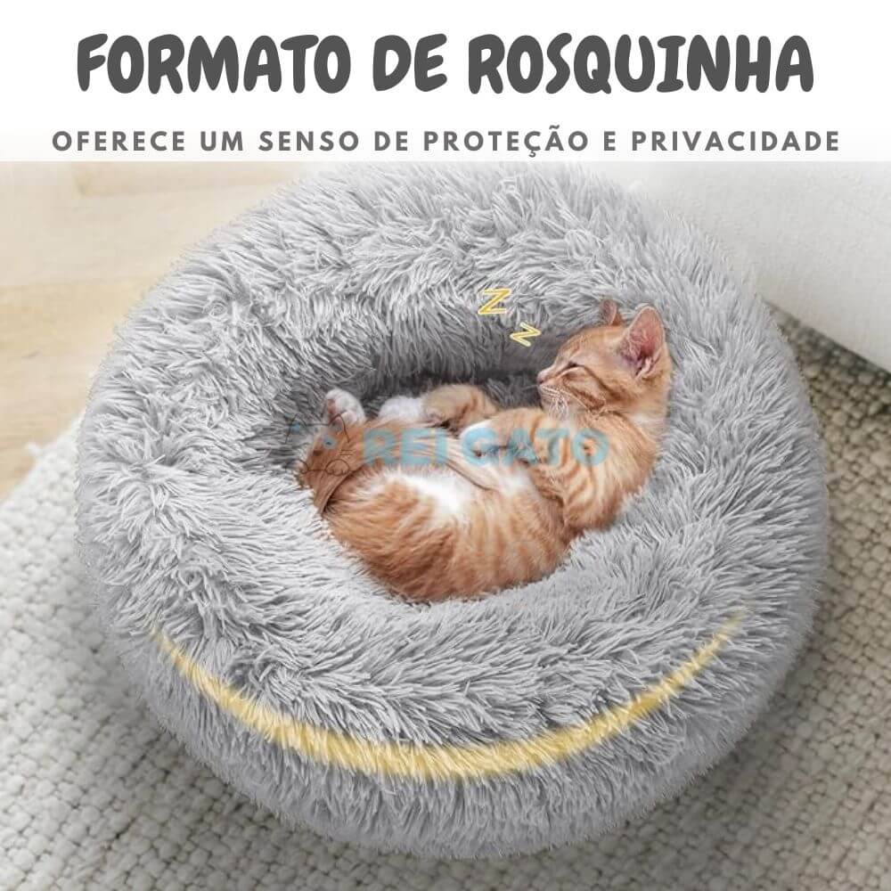 Cama Pet Fofa com Fundo Impermeável - REI GATO©️ + Brinde Exclusivo