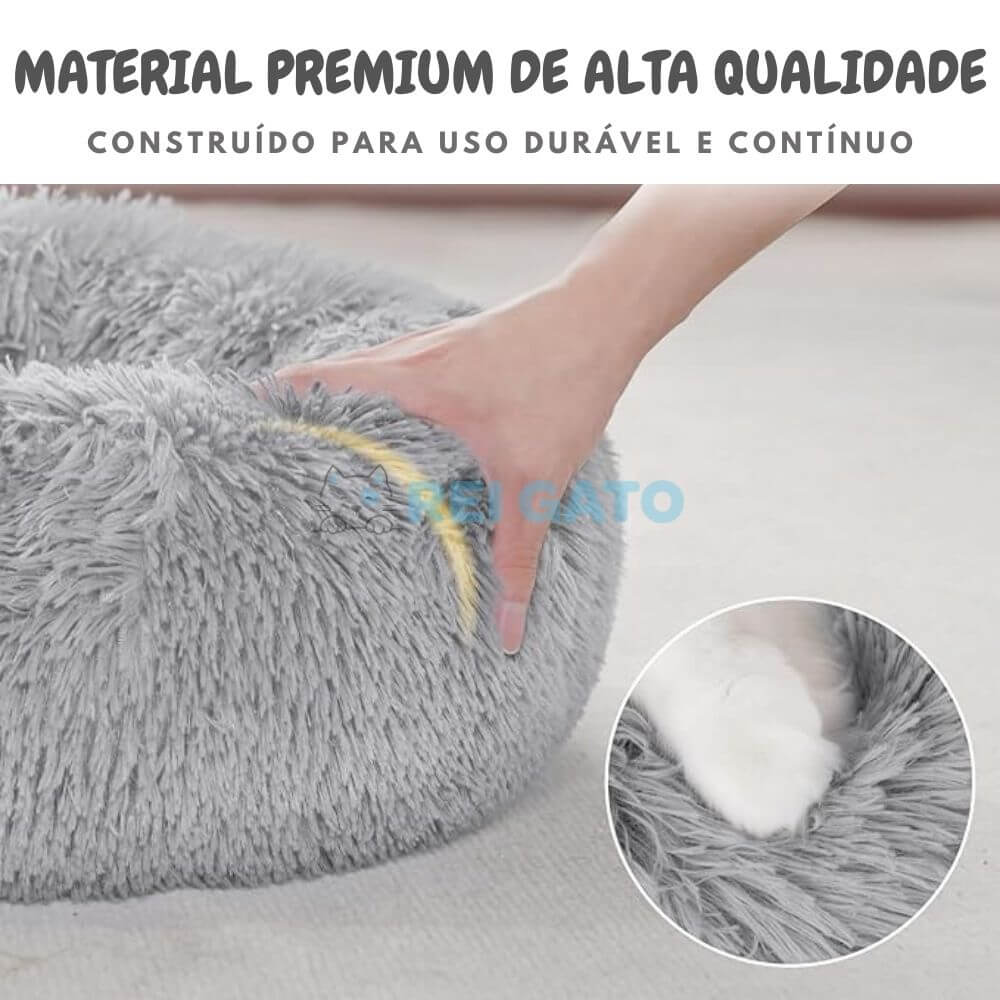 Cama Pet Fofa com Fundo Impermeável - REI GATO©️ + Brinde Exclusivo