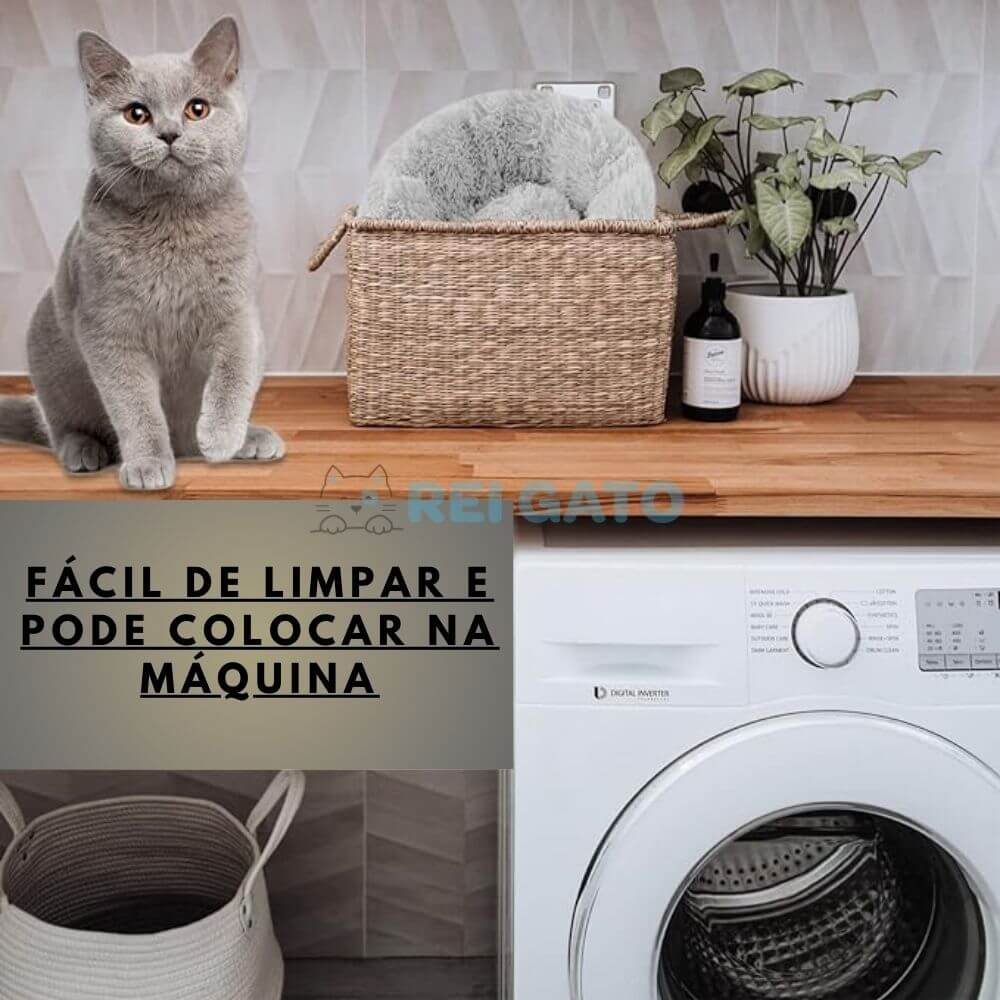 Cama Pet Fofa com Fundo Impermeável - REI GATO©️ + Brinde Exclusivo
