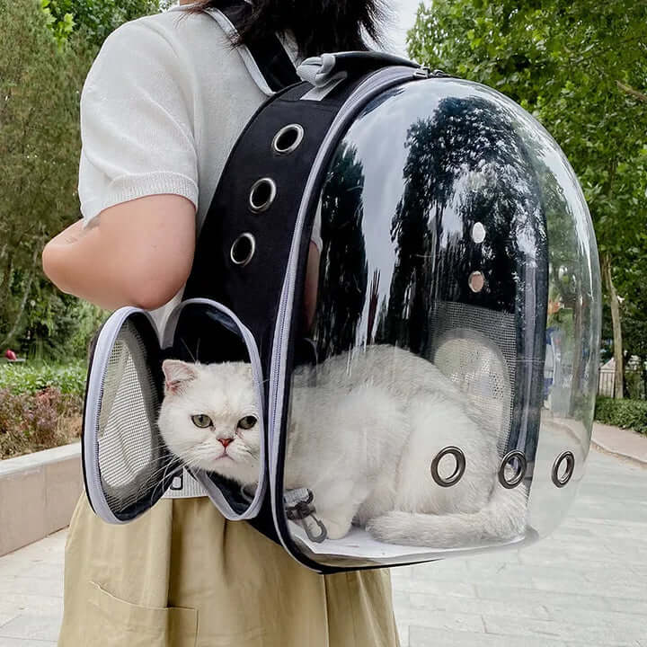 Mochila de Transporte Para Gatos Ventilada - REI GATO©️ + Brinde Exclusivo