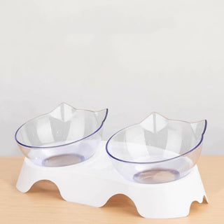 Comedouro Duplo Ergonômico Para Gatos - REI GATO©️ + Brinde Exclusivo