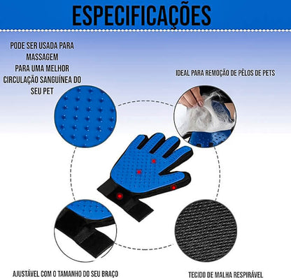 Luva Escova de Mão para Gato - Rei Gato©