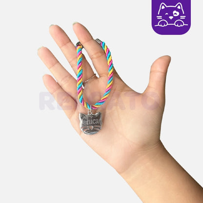Coleira Personalizada + Plaquinha de identificação - Edição Limitada - Rei Gato©